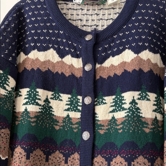 Pure Wool Vintage Northern Reflections for Parkhurst cardigan sweater size L. - Picture 3 of 10